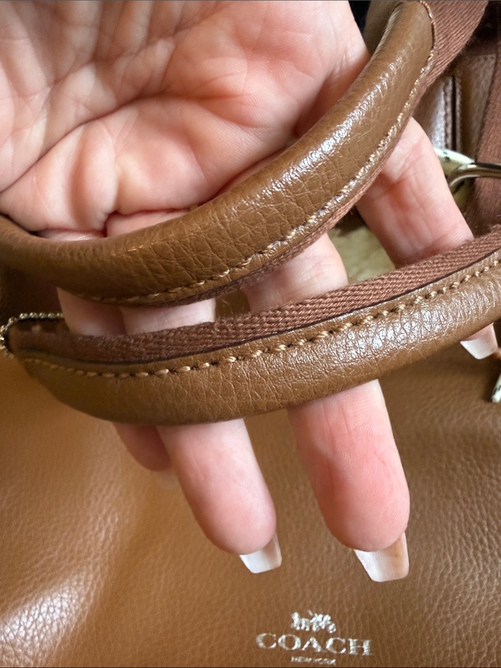 COACH Leather Derby Tote with Tassel & Charm - Picture 12 of 12